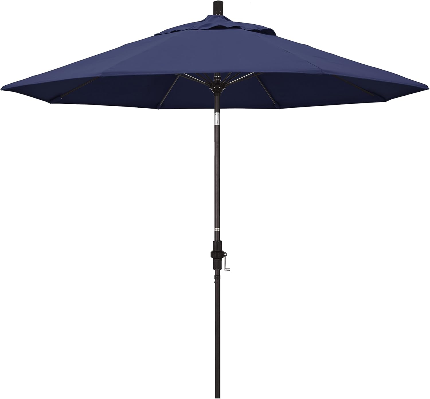 Amazon Com California Umbrella Gscuf908117 F09 9 Round Aluminum Pole Fiberglass Rib Market Patio Umbrella Bronze Navy Blue Patio Umbrellas Garden Outdoor
