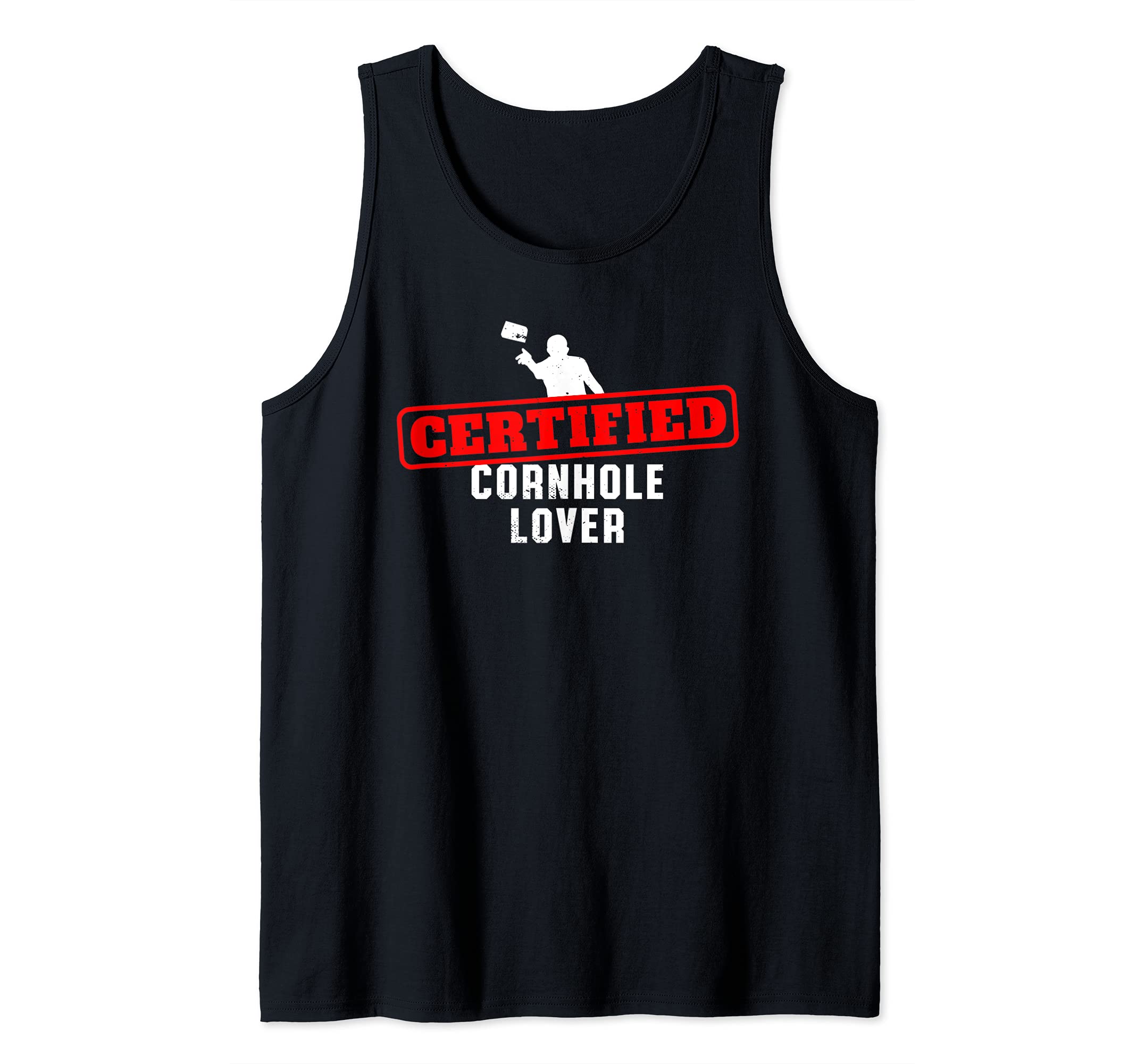 Certified Cornhole Lover Retro Vintage Team Tournament Tank Top