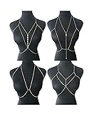 Tornito 4Pcs Bra Chain Sexy Belly Waist Chain