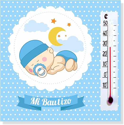 Recuerdos y Regalos de Bautizo y Baby Shower Niño Para Invitados - Imanes con termómetro como Detalle de Bautizo - Bonitos y Originales - Pack 20 unidades - ¡Vuestros Amigos y Familiares Alucinarán!: Amazon.es: Hogar