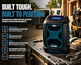 UEME 5W Rugged DAB+/FM Cordless Work Site Radio Bluetooth 6000mAh view 2