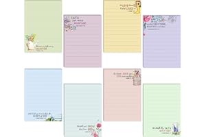 GERSONIEL 8 Pack Christian Sticky Notes Samll Scripture Inspirational Memo Pads Floral Design Adhesive Religious Bible Verse Quotes Notepads for Writing Diary Lists Schedules, 4 x 5. 5 Inch(Fresh Style)