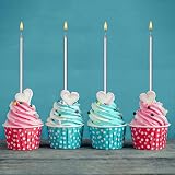 LFBEST Silver Birthday Candles 12 Pieces with Holder, 13cm Tall Glitter Cake view 3