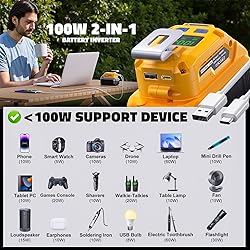 100W USB Battery Adapter Compatible with Dewalt