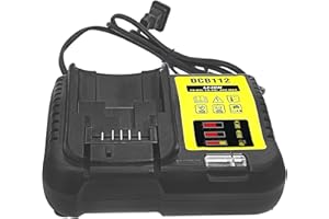 byczone Replacement Battery Charger DCB112 for Dewalt 20V Lithium-Ion Battery, Compatible with Dewalt 12V/20V Li-ion Battery DCB208 DCB206 DCB205 DCB204 DCB201 DCB200 DCB230 DCB240