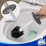 MR.SIGA Toilet Bowl Brush and Holder Gray 1 Pack view 4