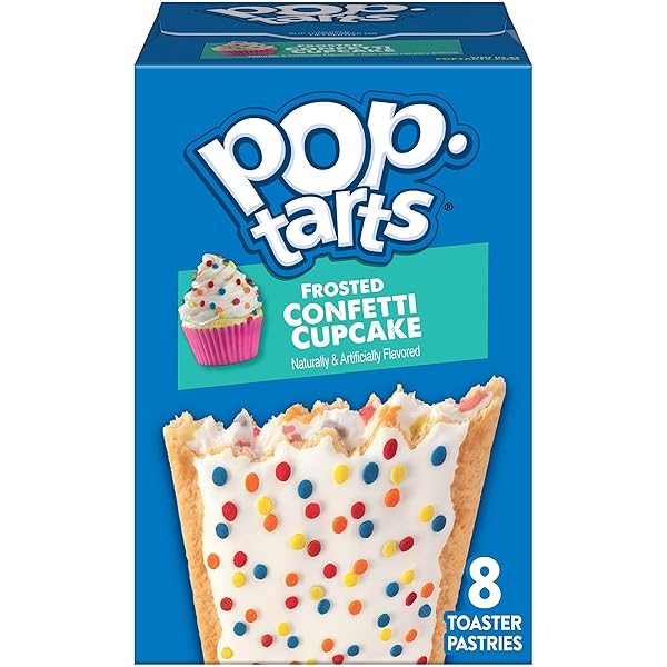 POP-TARTS TOASTER PASTRIES, BREAKFAST FOODS, KIDS SNACKS, FROSTED CONFETTI CUPCAKE (8 POP-TARTS)