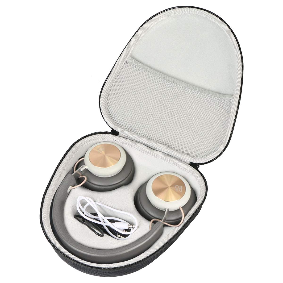 Khanka Hard Headphone Case for Bang&Olufsen Beoplay H4/H7/H8/H8i/H9/H9i Wireless Headphones.(Black & White)