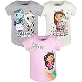 DREAMWORKS GABBY'S DOLLHOUSE Pandy Paws Girls 3 Pack T-Shirts Toddler to Little Kid