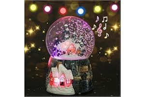 WOOYAN Christmas Snow Globes for Kids Boys - Girls Xmas Snowglobe Christmas Tree Light Up Musical Snow Globe Oranment Snowman Santa Winter Scenery Rotate Snowglobe Birthday Gifts