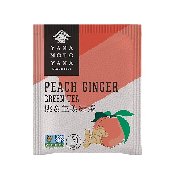 YAMAMOTOYAMA PEACH GINGER GREEN TEA, 18 BAGS
