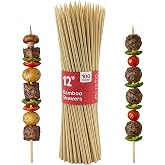 GUSTO [12 Inch - 100 Count] Bamboo Skewers for Shish Kabob, Grilling, Fruits, Appetizers, and Cocktails (Formerly Comfy Packa