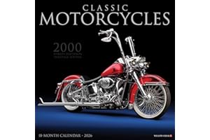 2026 Classic Motorcycles (w/foil) 12 x 12 Wall