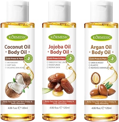 [Pack of 3] mercham Pure Natural Body Oil Set 120ml x3 Organic Moisturizing