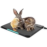 Petace Outdoor Heated Pad for Small Animals, Anti-Bite & Waterproof Cat Heating Pad, Indoor Pet Warmer for Cat Houses/Rabbit Hutches/Chick Brooders in Extreme Weather, 16.5" x 11.8", 35 Watts