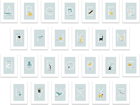 letter prints for nursery