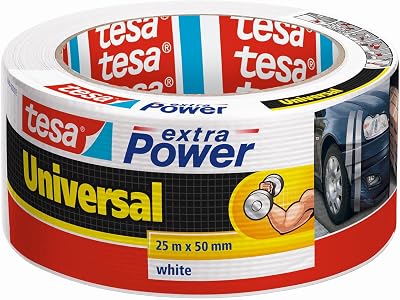 tesa extra Power Universal Fabric Duct Tape 25 m x 50 mm White