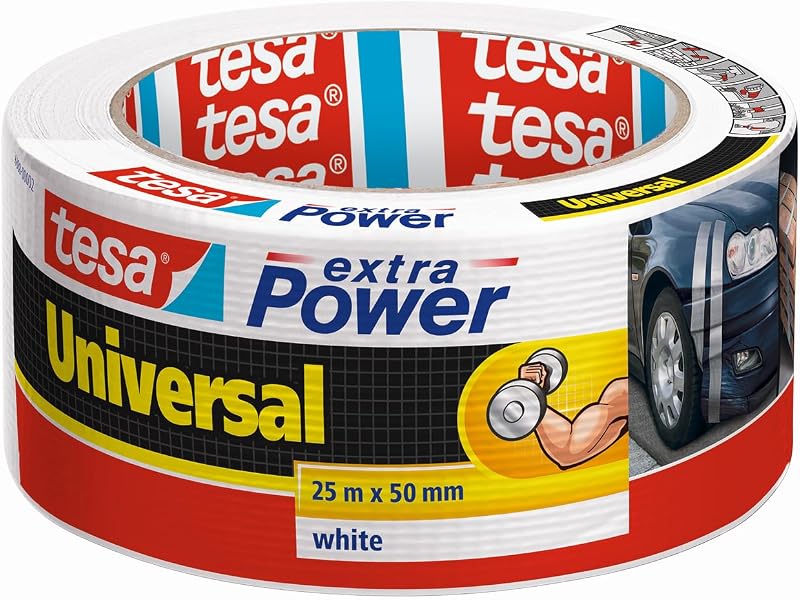 tesa extra Power Universal Fabric Duct Tape 25 m x 50 mm White