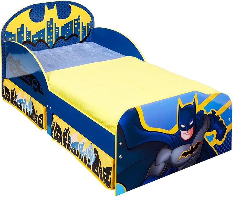 Batman Kids Toddler Bed with Storage Drawers - Safe & Fun Design
