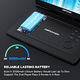 DBPOWER 17.9 Portable DVD Player 15.6 Swivel Screen 6H Battery USB SD TV view 3
