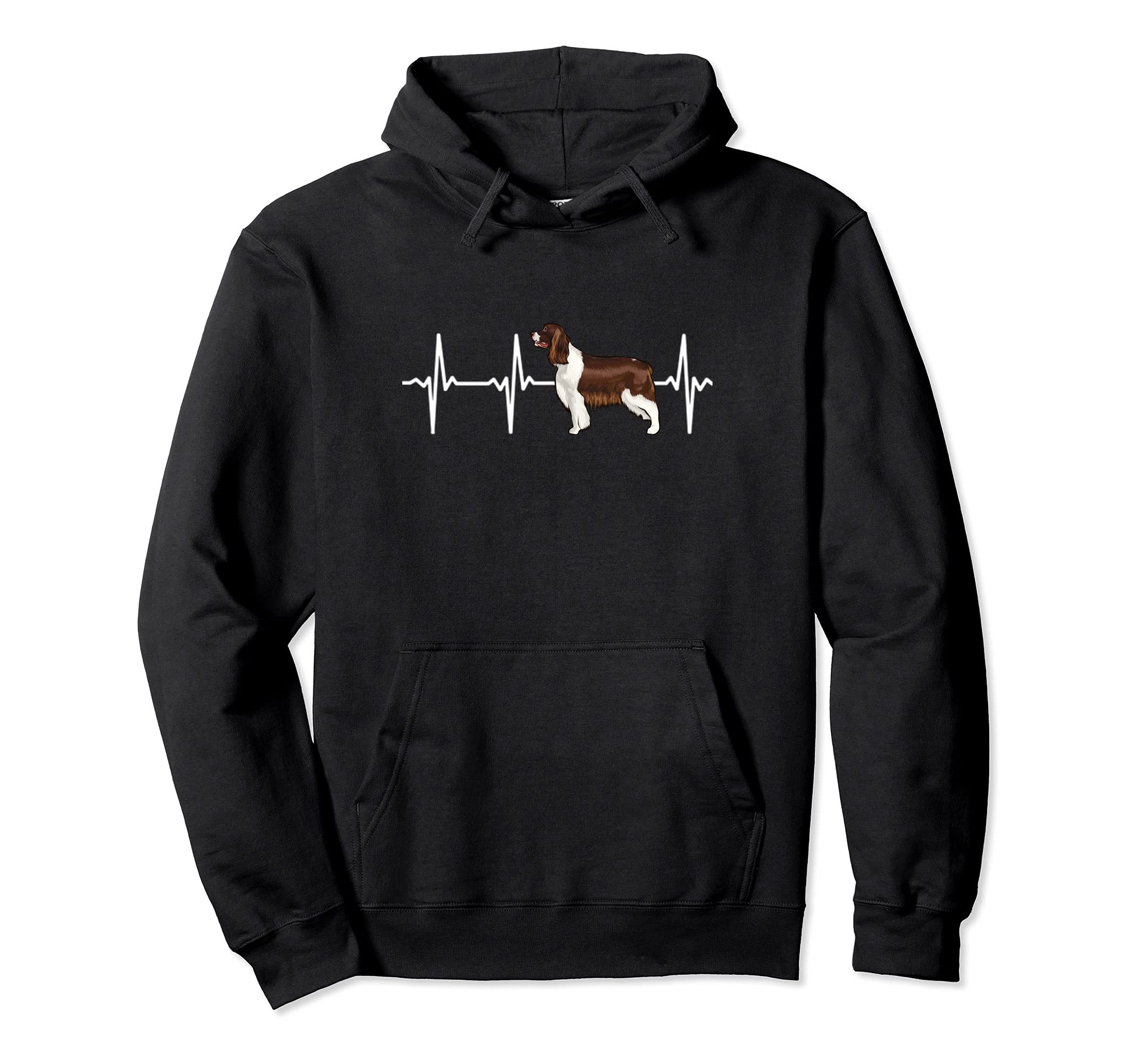 English Springer Spaniel Heartbeat Love My Dog Pullover Hoodie