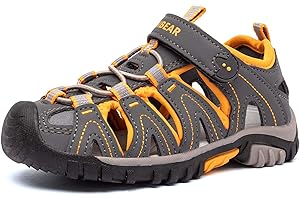 HOBIBEAR Boys Girls Sport Water Sandals Closed-Toe Outdoor(Toddler/Little Kid/Big Kid)