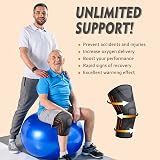 Gemschest 2 Pack Knee Support - Knee Compression Sleeves Size L for Men Women view 7