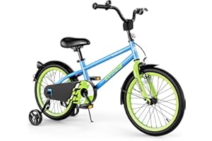 Olakids Kids Bike, 12 14 16 18 Inch Toddlers Bike for Boys Girls Age 3-8 Years, Children's Bicycle with Training Wheels Adjus