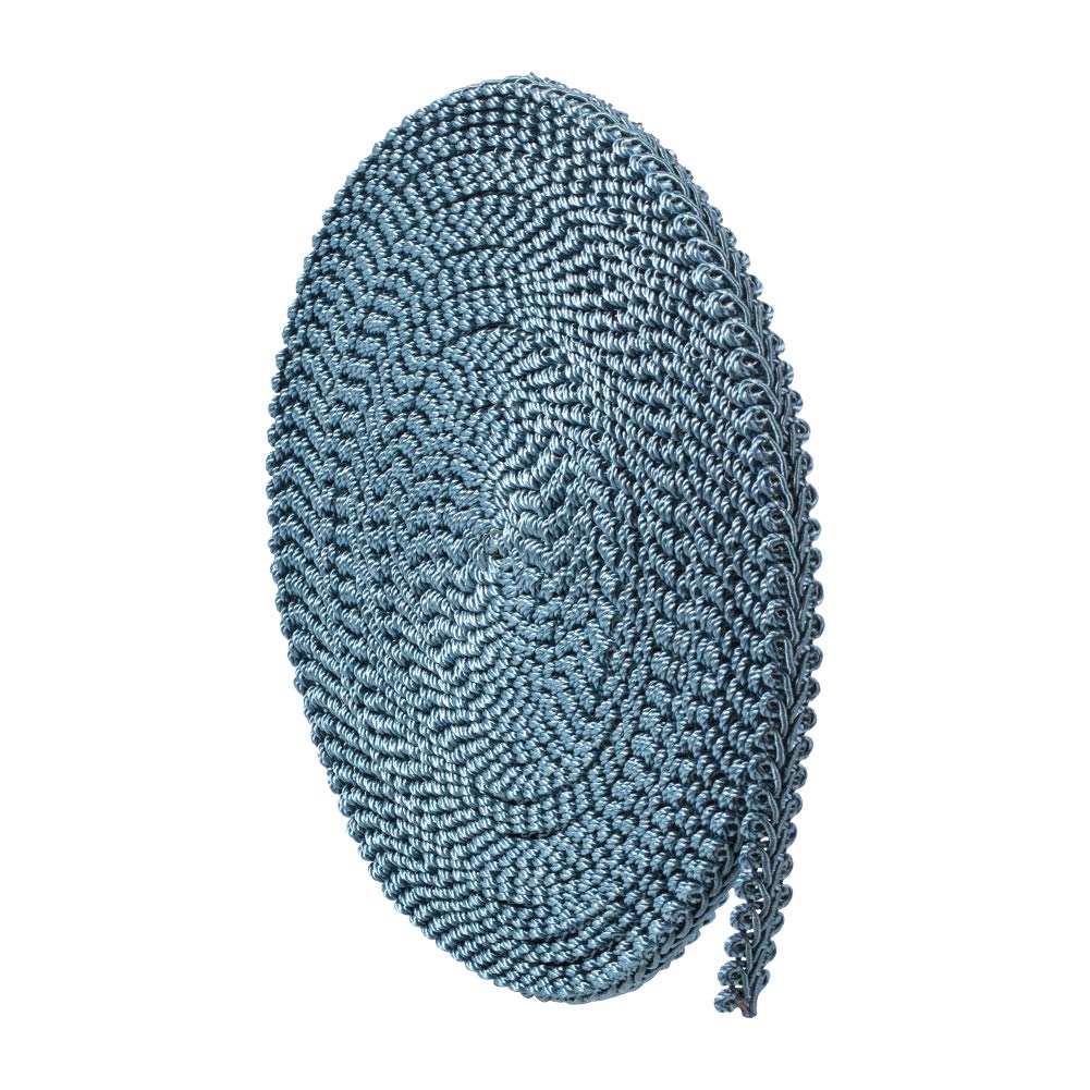 PH PandaHall 15 Yards Polyester Gimp Braid Trim, 0.5" Wide Steelblue Decorative Trim Fringe Trim Fabric Ribbon for DIY Crafts Clothes Cosplay Making Sewing Curtain Chair Furniture Gift Decoration