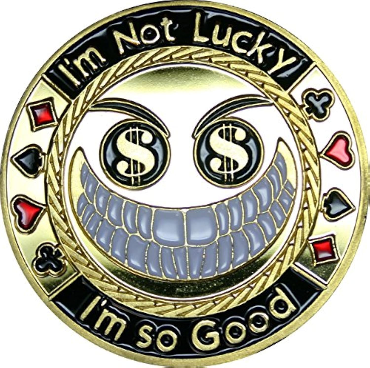 Fa. Wessel Poker Card Guard - I'M NOT LUCKY IM SO GOOD
