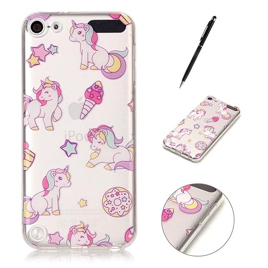 Hancda Silikonhülle für iPod Touch 5G / 6G, Hülle Silikon TPU Durchsichtig Handyhülle Transparent Soft Ultra Dünn Slim Schutz