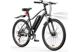 Fcgeoi Electric Bike, 1000W/750W/500W Peak Motor, 75/60/55 Miles & 20MPH, 26''/20''/14'' Tires, Removable Battery E-Bikes, Shock Absorber, Commuting Electric Bike for Adults
