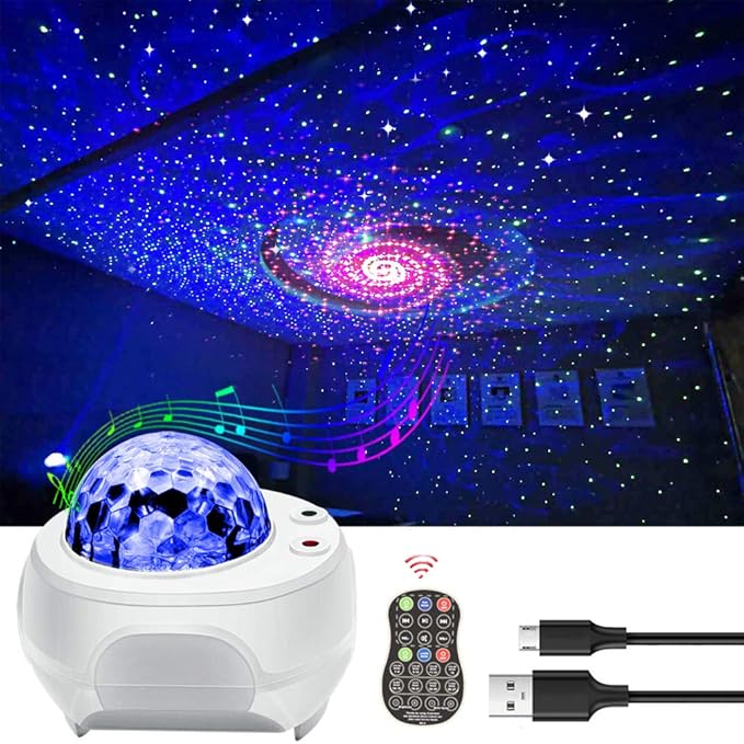 KisMee Night Light Projector 3 in 1 Galaxy Projector Star Projector w