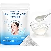 Hyaluronic Acid Powder, Hyaluronic Acid Powder for Face, Water-Soluble Formula, DIY Low Molecular Face Mask for Anti-Aging & Hydration, Micro Ingredients Facial Serum 100g