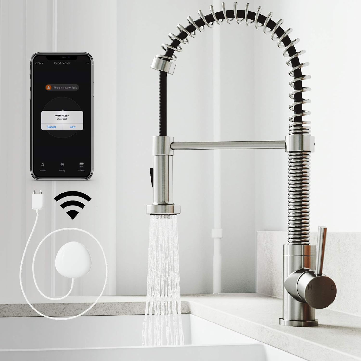 Vigo Faucet Edison Single Handle Pull Down Spray Kitchen Faucet