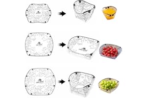 MIUPOO Collapsible Bowl Plate Cup Set,Portable Camping Tableware,Food Grade Material Free Folding Plate for Outdoor Camping H