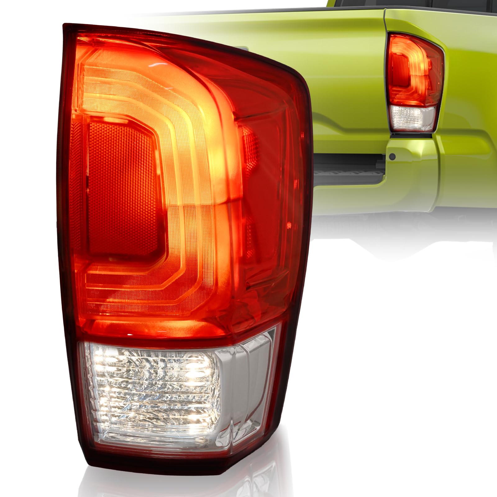 Photo 1 of BeamTrack Tail Lights Assembly Compatible with Toyota Tacoma 2016-2023 Right Passenger Side Rear Taillight Brake Signal Assemblies with Bulbs, Replace 81550-04170 81550-04190 81550-04220