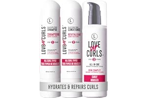 Love Ur Curls - Shampoo & Conditioner Set with All in One Curl Cream Styler for Curly Hair, 3 Step System to Repair and Moist