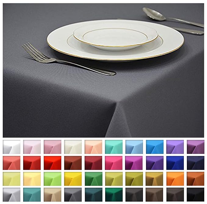 Rollmayer Tischdecke Tischtuch Tischläufer Tischwäsche Gastronomie Kollektion Vivid (Grafit 33, 140x400cm) Uni einfarbig pfle