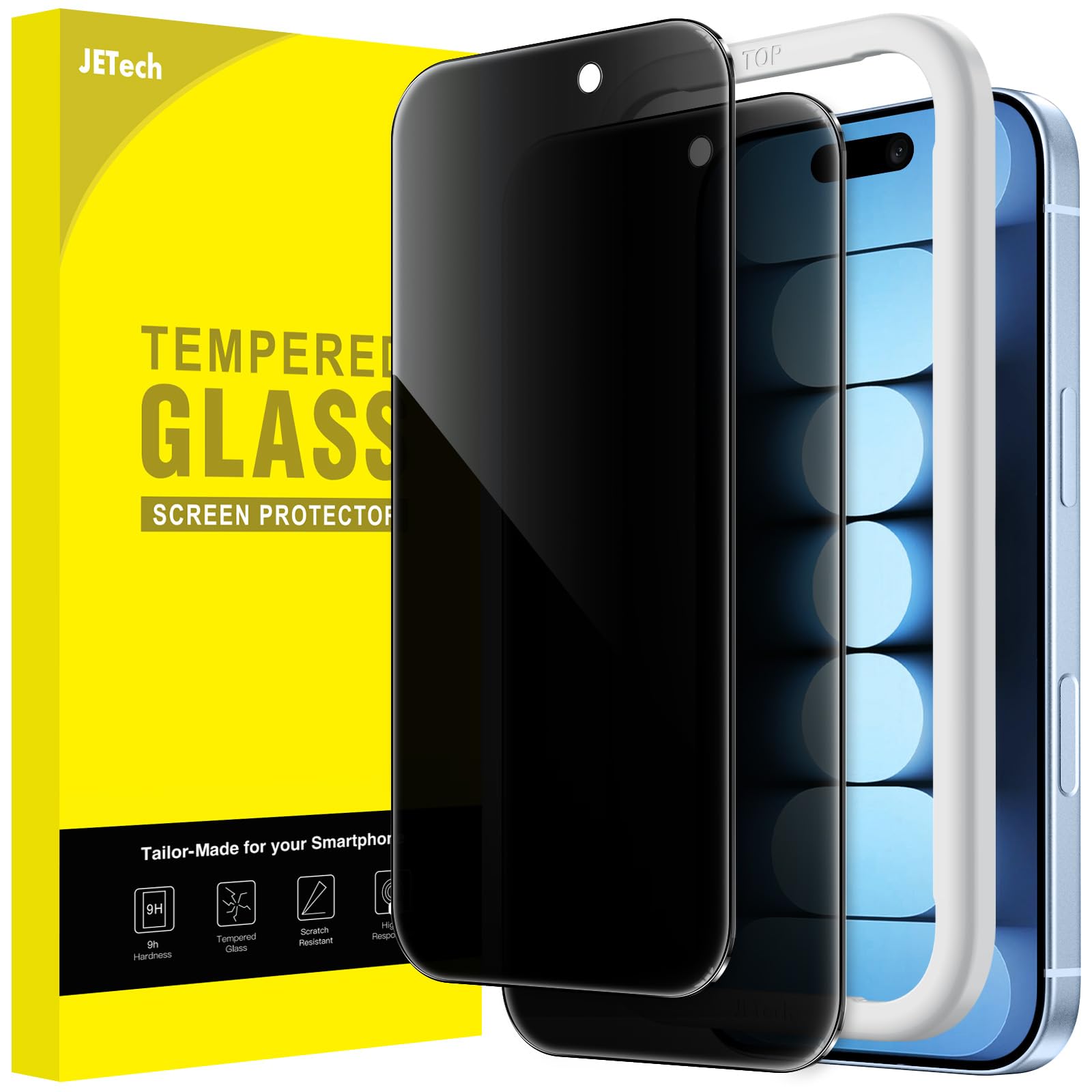 JETech Privacy Screen Protector for iPhone 17 / 17 Air / 17 Pro / 17 Pro Max