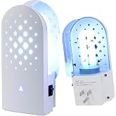 Phosooy Plug-in Mosquito Traps, 2 Packs with 10 Glue Boards | Indoor Wall Insect Catchers, 365nm Blue-Violet Lights, For Mosquitos, Moths, Fruit Flies, Gnats, Other Small Flying Bugs
