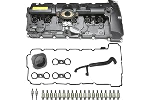 MITZONE N52 Engine Valve Cover Kit with Oil Cap & PCV Hose Compatible with BMW E82 128i, E9X 323i 328i, E60 528i, E70 X5 3.0si, E83 X3, E85 Z4, E89 Z4, F10 528i N52/ N51 SULEV
