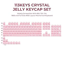 GMKWTL XVX Pink Keycaps, Crystal Jelly Keyboard