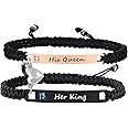 MEALGUET Personalized Couple Bracelet Customized Couple Bracelets Set Mutual Attraction Custom Name Relationship Bracelet Personalized Gift for Men Women