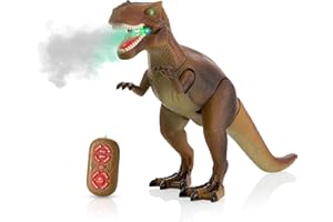 Advanced Play Dinosaur Trex Toy Realistic Walking Tyrannosaurus Rex Multifunction RC Trex Toy Figure with Roaring Spraying Function Good Dinosaur Toys for Boys Girls Ages 3 Plus