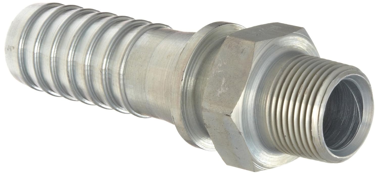 Dixon Boss MS16X12 Steel Hose Fitting, Stem, 3/4" NPT Male x 1" Hose ID