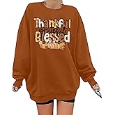 FASHGL Oversized Sweatshirt for Women Crewneck Fall Sweatshirts Autumn Graphic Tee Shirt Long Sleeve Top Pullover Tops