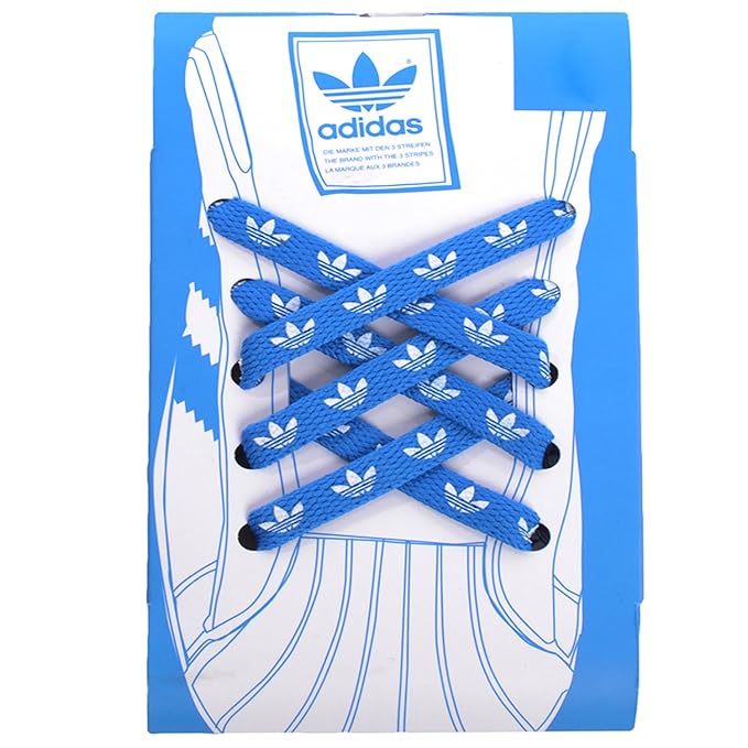 Adidas Originals Trefoil Blue Shoe Laces 120cm S -715287: Amazon.co.uk: Clothing