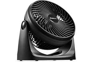 NEXAIR 7" Air Circulator Portable Turbo Fan, 3 Speed Adjustable Desk fan Powers Cool Air-Waves Up To 25ft, Quiet Operating Fan For Bedroom, Made Of Durable Material, Great For Office & Living Room