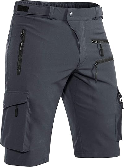 Hiauspor Shorts Herren, Sommer Leichte Schnelltrocknend mit 5 Taschen Cargo Bermuda Wanderhose Sport Chino Trekking Outdoor MTB Hose Männer Kurz Atmungsaktiv Stretch